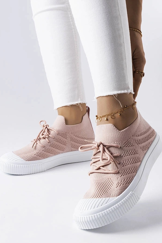 Scarpe rosa in materiale elastico,... Scarpe rosa in materiale elastico,...