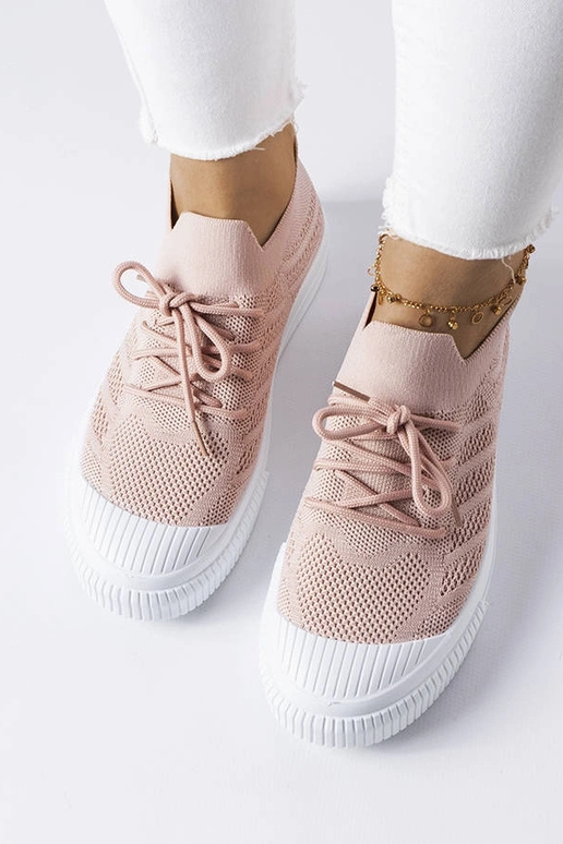 Scarpe rosa in materiale elastico,... Scarpe rosa in materiale elastico,...