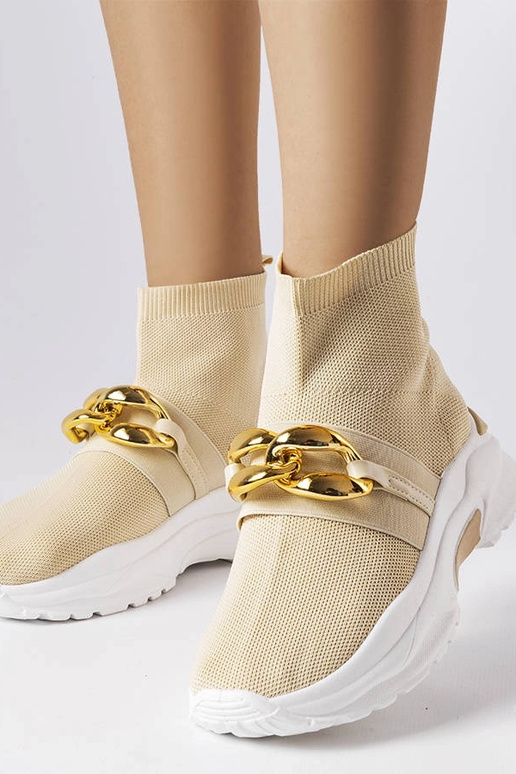 Sneakers beige Baptiste con catena