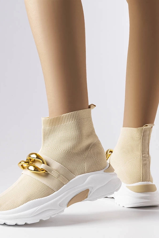 Sneakers beige Baptiste con catena