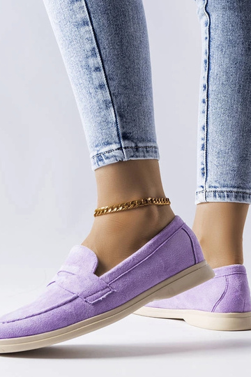 Mocassini Ferragus in eco-suede viola 2