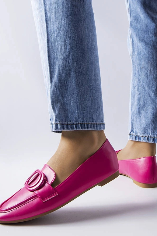 Mocassini con fibbia Poissonnier rosa
