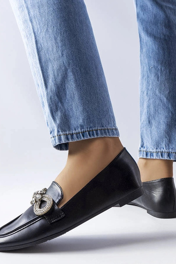 Mocassini neri con zirconi... 2