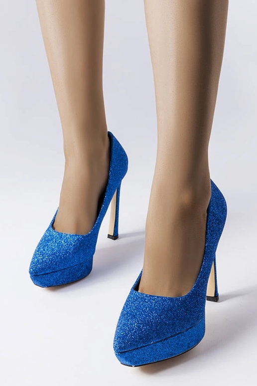 Tacco Proulx con glitter blu