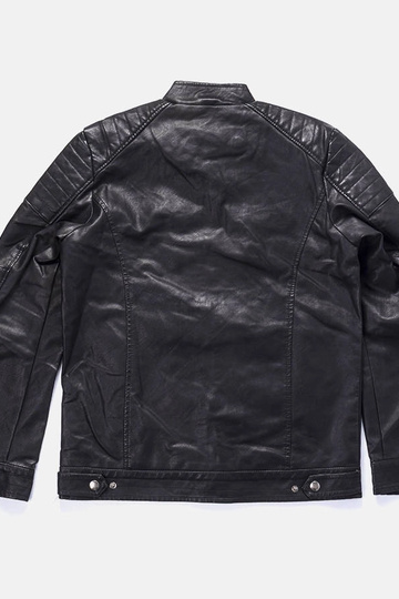Giacca in similpelle nera da uomo Guertin 2