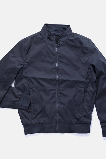 Giacca da uomo Desroches blu navy con collo alto