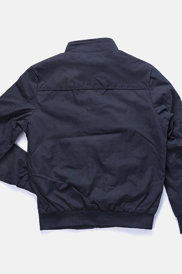 Giacca da uomo Desroches blu navy con collo alto 2