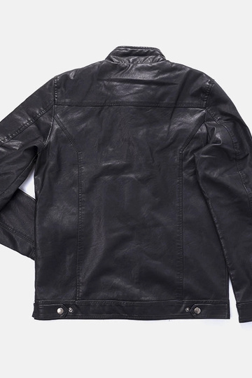 Giacca in similpelle nera da uomo Leverett 2