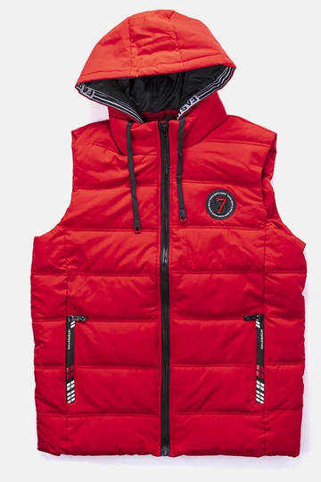 Gilet trapuntato rosso da...