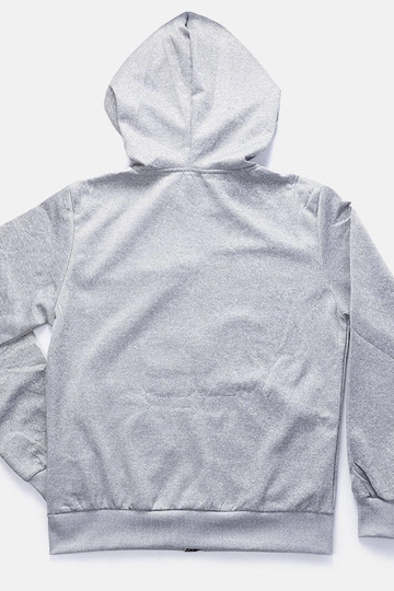Felpa con cappuccio grigio... 2