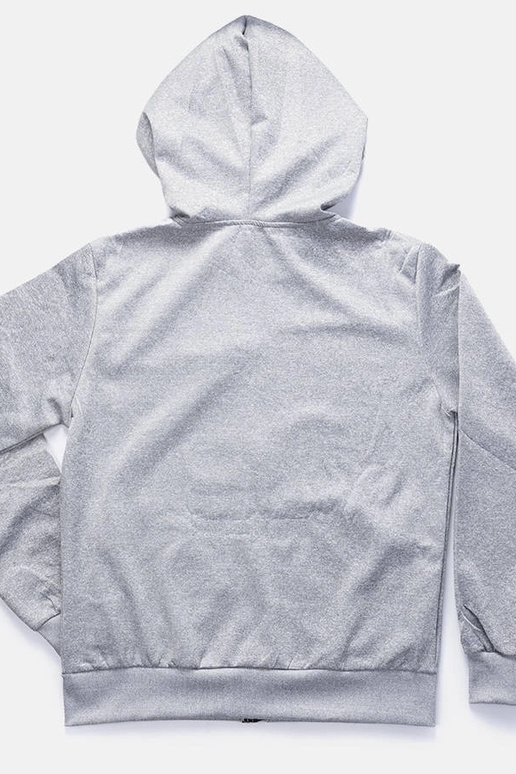 Felpa con cappuccio grigio chiaro da...