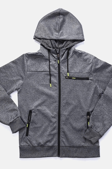 Felpa con cappuccio grigio...