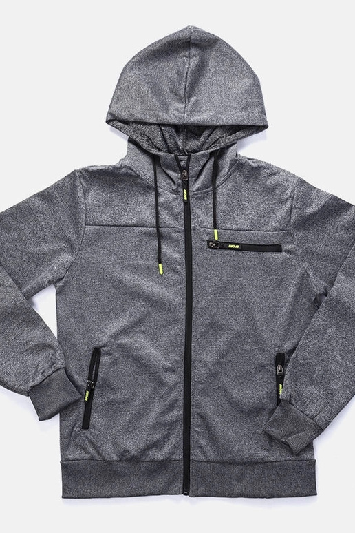 Felpa con cappuccio grigio scuro da...