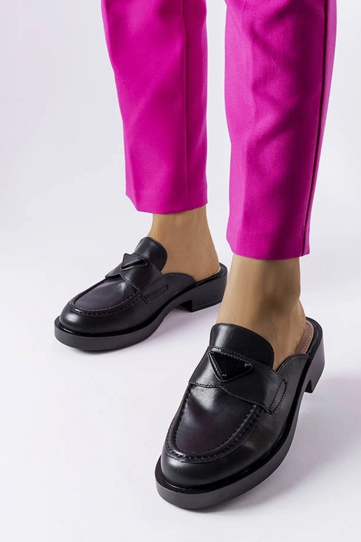 Sandali Berkshire neri con punta chiusa