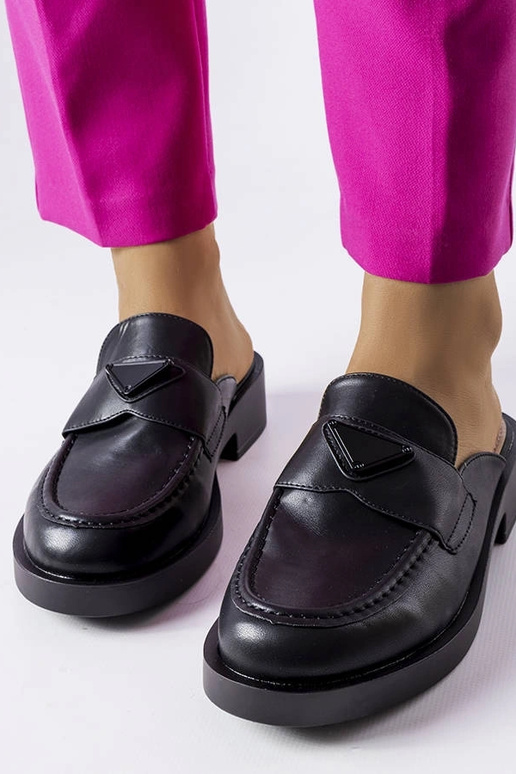 Sandali Berkshire neri con punta chiusa