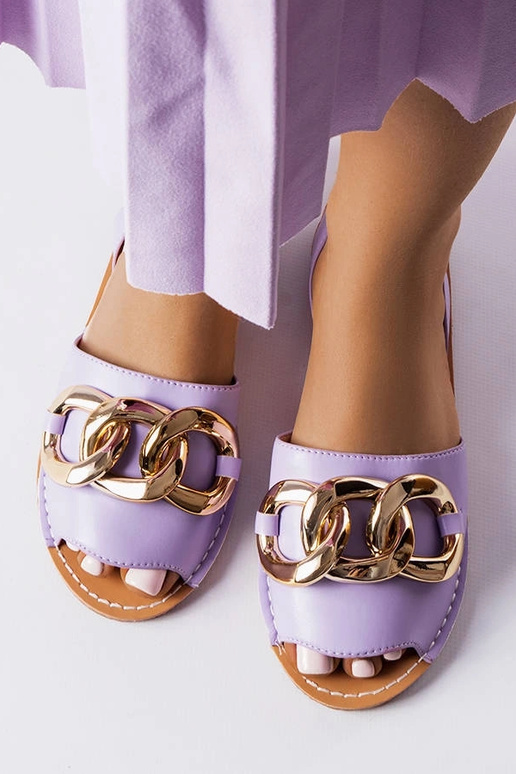 Sandali Germaine viola con catena...