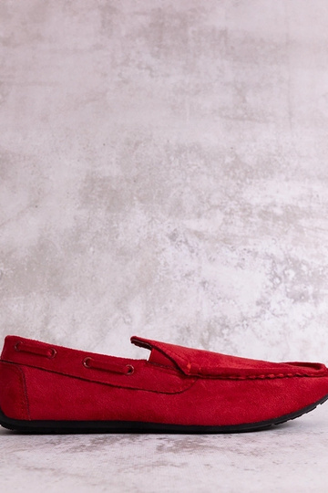 Mocassini rossi da uomo,... 2