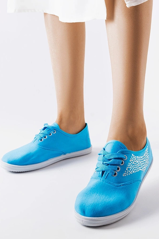 Sneakers blu con strass Godfrey