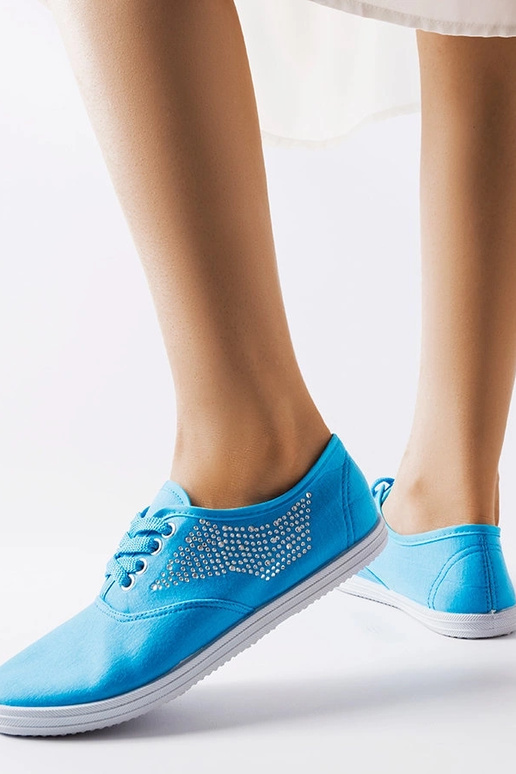 Sneakers blu con strass Godfrey