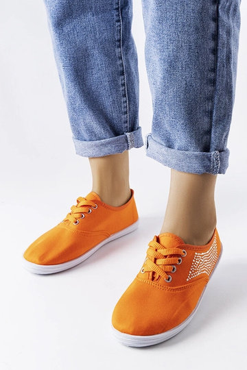 Scarpe sportive arancioni con zirconia Godfrey