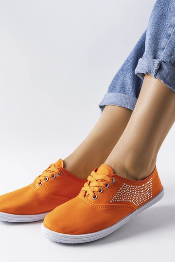 Scarpe sportive arancioni con zirconia Godfrey 2