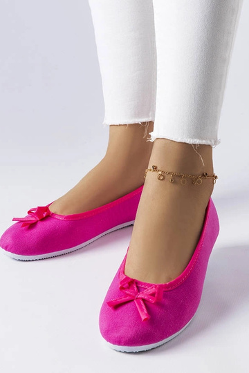 Ballerine in tessuto rosa Gendron