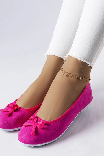 Ballerine in tessuto rosa... 2