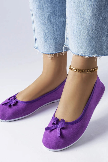 Ballerine in tessuto viola Gendron