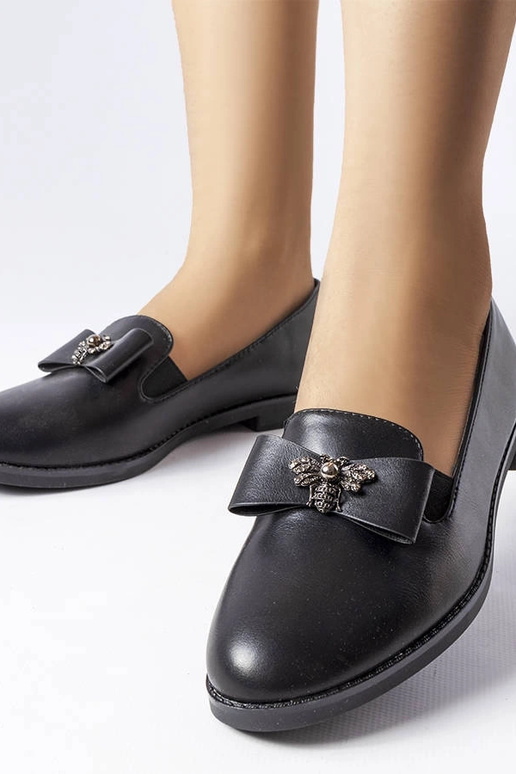 Mocassini decorativi neri Ila