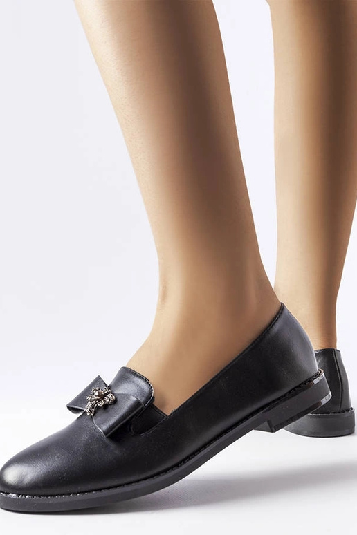 Mocassini decorativi neri Ila