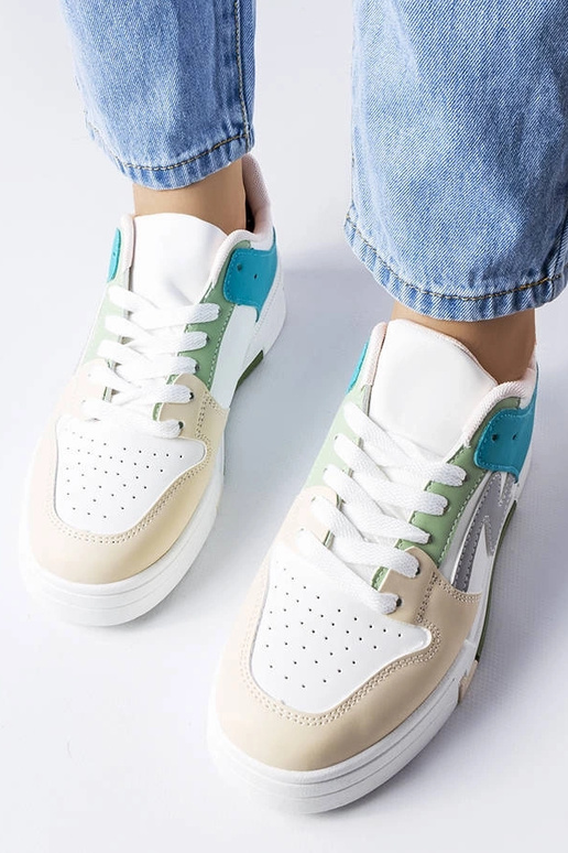 Scarpe con plateau Harter beige e blu