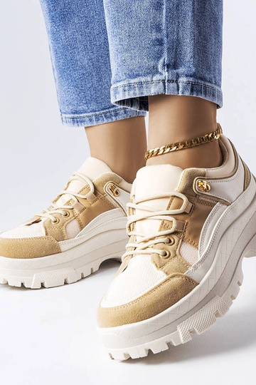 Scarpe sportive marroni con suola stampata, „Via"