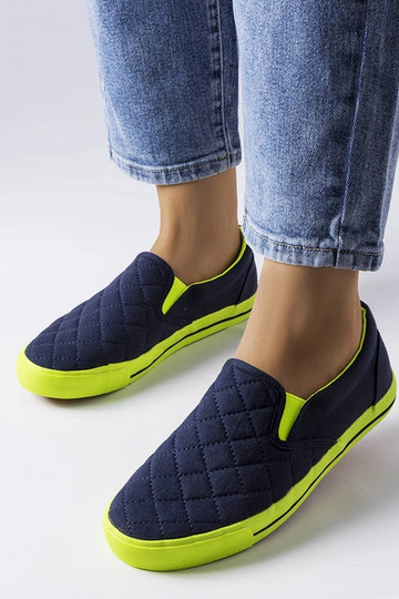 Sneakers slip-on trapuntate blu navy Balsamo