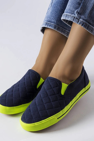Sneakers slip-on trapuntate blu navy Balsamo 2