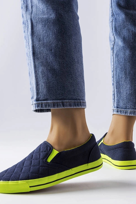 Sneakers slip-on trapuntate blu navy...