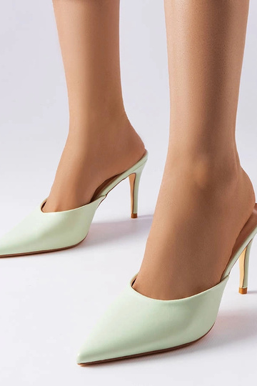 Mules con tacco alto Green Drainer