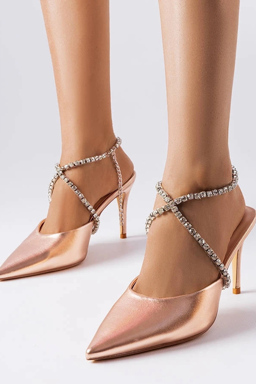 Mules con tacco alto Gold Drainer