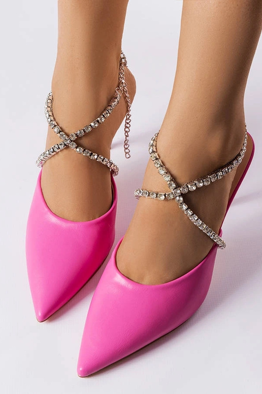 Mules con tacco alto Pink Drainer