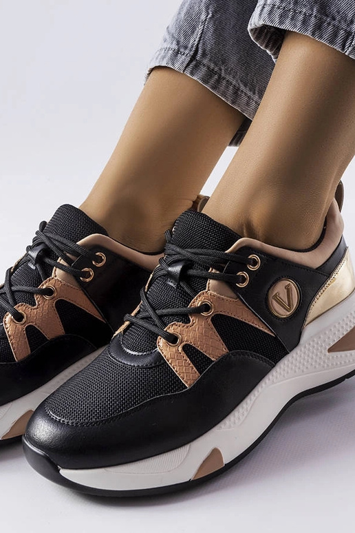 Sneakers Vinceza nere e oro