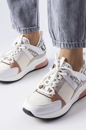 Sneakers Vinceza bianche e rosa