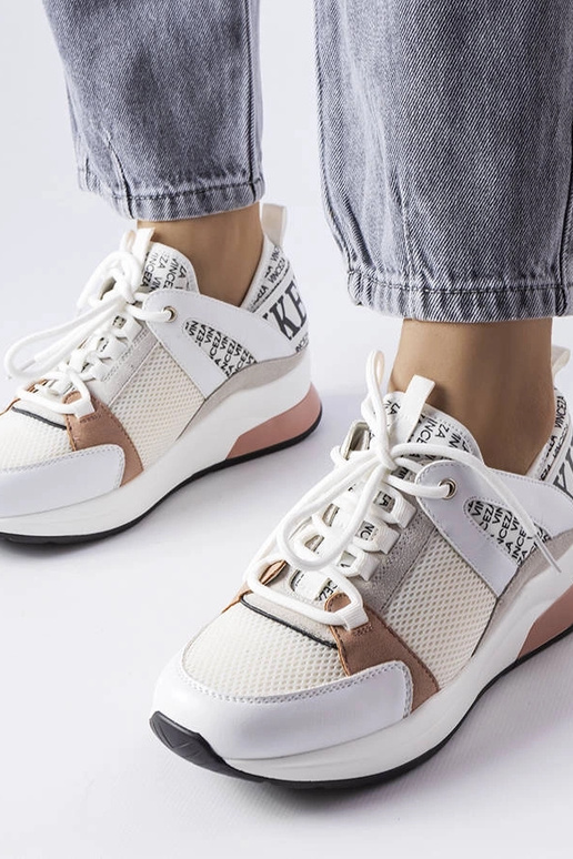 Sneakers Vinceza bianche e rosa