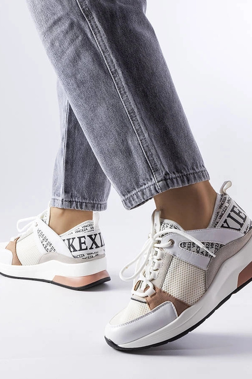 Sneakers Vinceza bianche e rosa