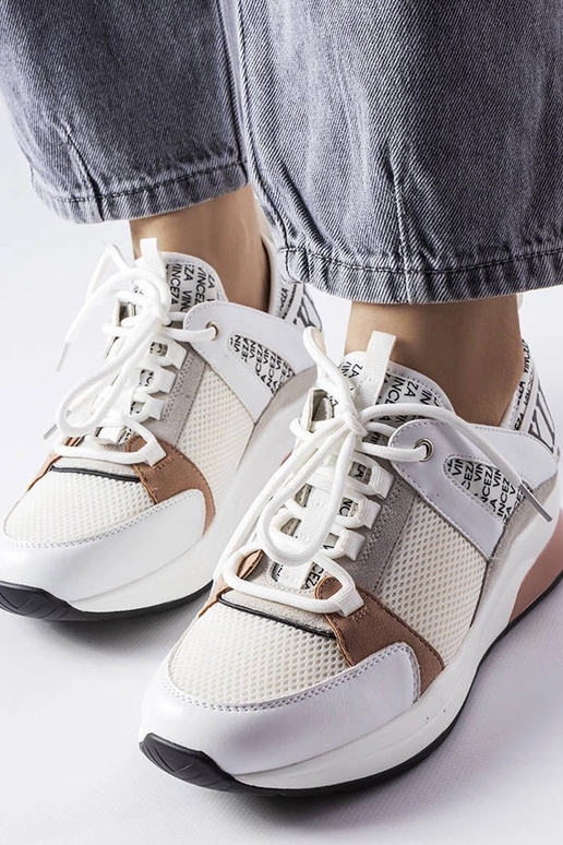 Sneakers Vinceza bianche e rosa