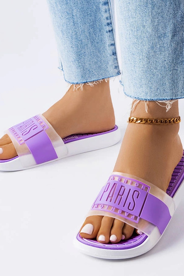Ciabatte di gomma viola Parigi