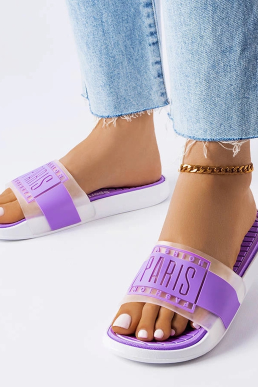 Ciabatte di gomma viola Parigi