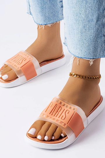 Ciabatte in gomma beige Paris