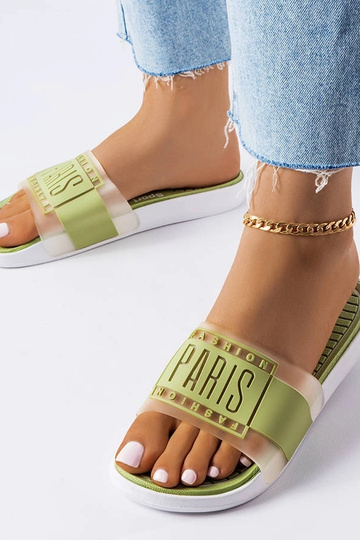 Infradito Paris in gomma verde