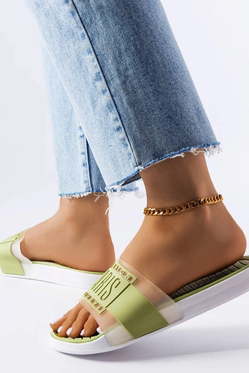 Infradito Paris in gomma verde 2