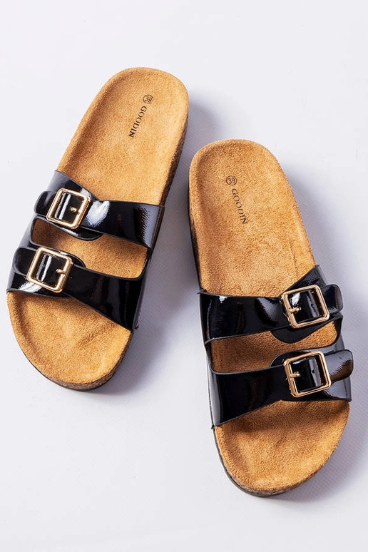 Infradito nere con suola in sughero...