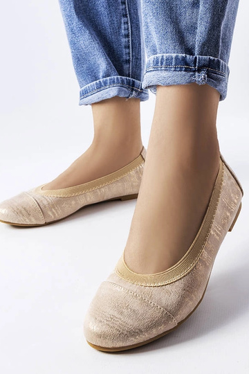 Ballerine Crummit Beige Metallic